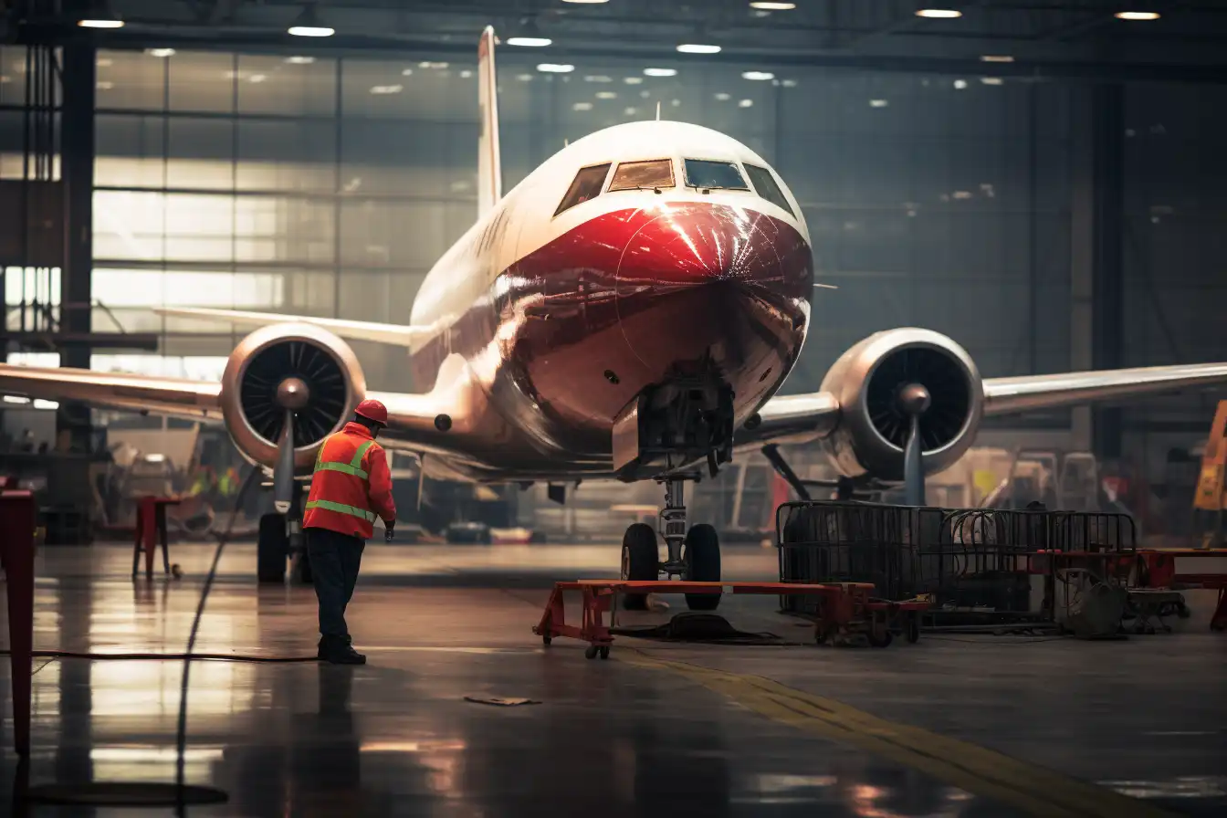 Gran Avión en los Hangars de Tel Aviv